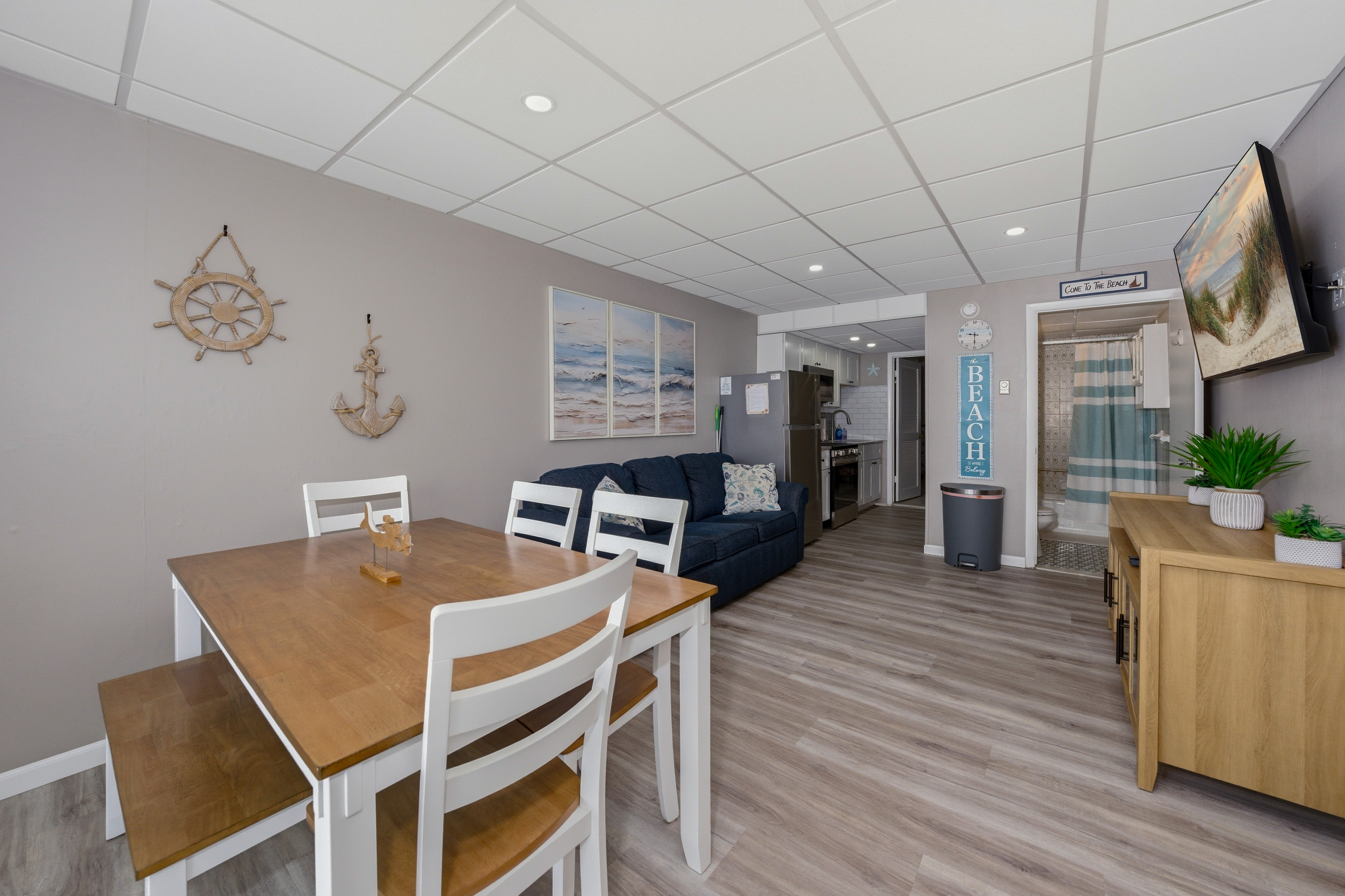 Living room and kitchen